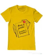 Tricou ADLER barbat Incearca o scrisoare Galben