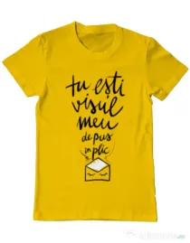 Tricou ADLER barbat Tu esti visul meu Galben