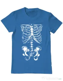 Tricou ADLER barbat Ribcage Albastru azuriu
