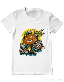 Tricou ADLER barbat Pumpkin Music Alb