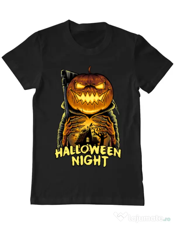 Tricou ADLER barbat Jack o lantern Negru