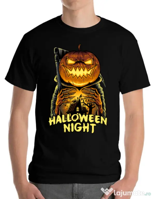 Tricou ADLER barbat Jack o lantern Negru