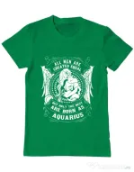 Tricou ADLER barbat The best men are born as Aquarius Verde mediu