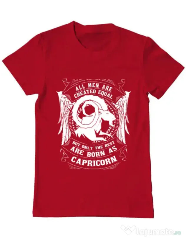 Tricou ADLER barbat The best men are born as Capricorn Rosu