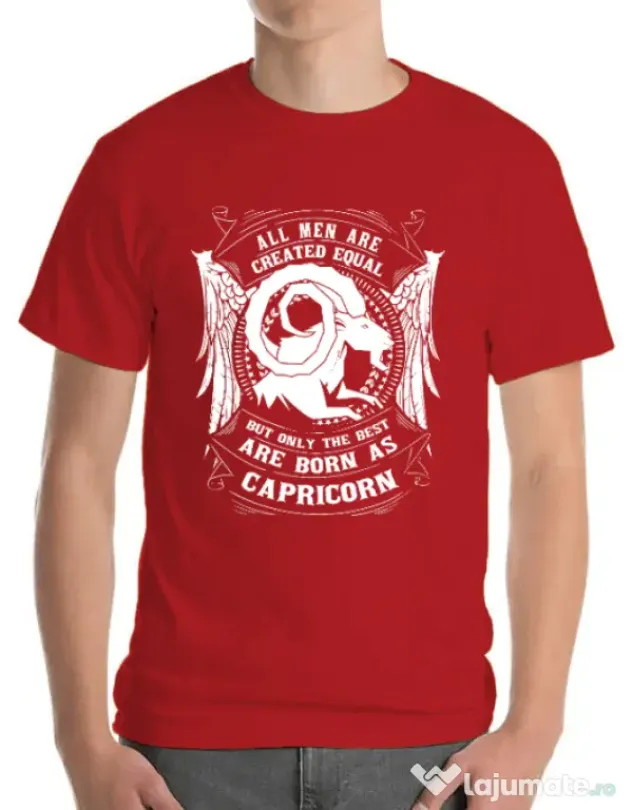 Tricou ADLER barbat The best men are born as Capricorn Rosu