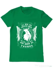 Tricou ADLER barbat The best men are born as Taurus Verde mediu