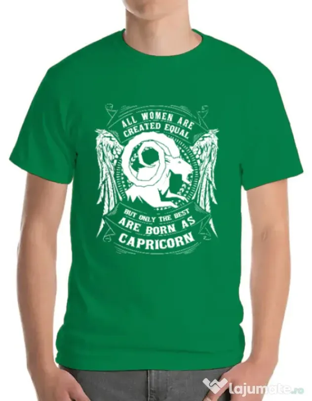 Tricou ADLER barbat The best women are born as Capricorn Verde mediu