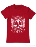 Tricou ADLER barbat The best women are born as Libra Rosu