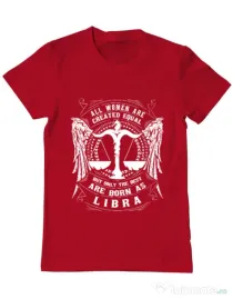 Tricou ADLER barbat The best women are born as Libra Rosu