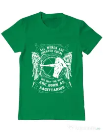 Tricou ADLER barbat The best women are born as Sagittarius Verde mediu