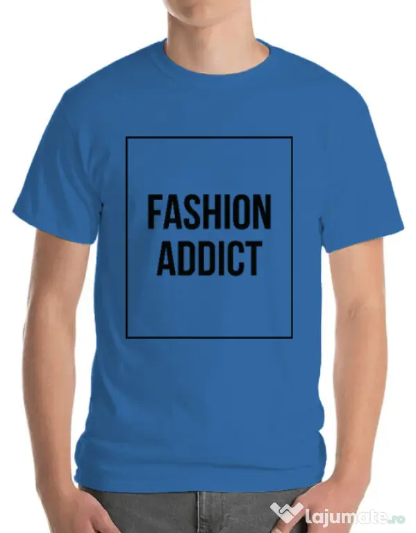 Tricou ADLER barbat Fashion addict Albastru azuriu