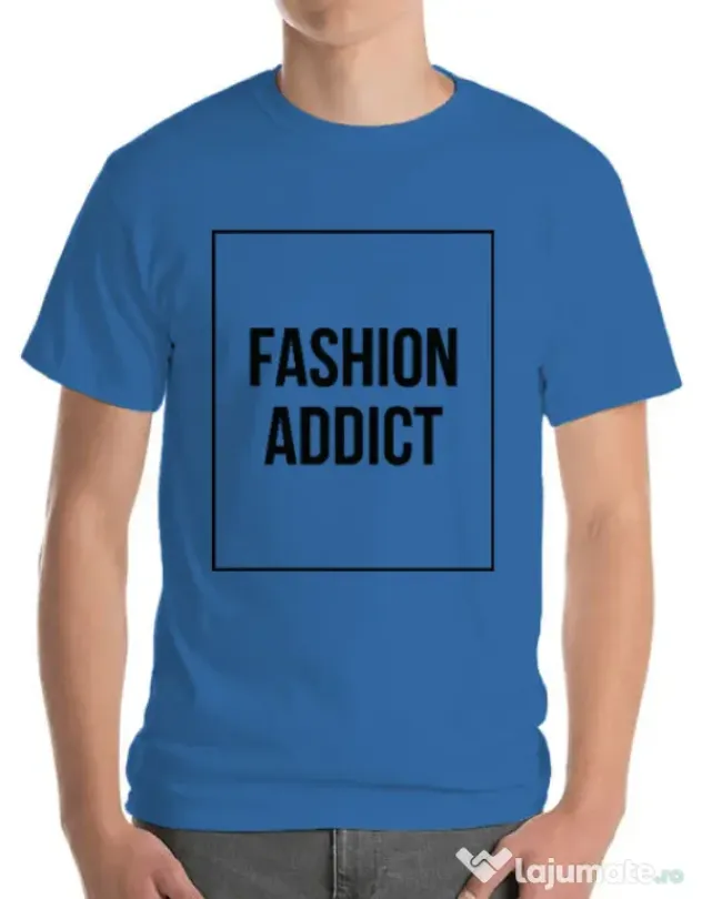 Tricou ADLER barbat Fashion addict Albastru azuriu