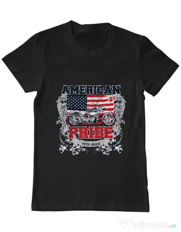 Tricou ADLER barbat American pride Negru