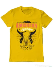Tricou ADLER barbat American heritage Galben
