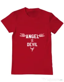 Tricou ADLER barbat Angel or devil Rosu