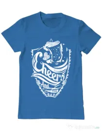 Tricou ADLER barbat Cheers Albastru azuriu