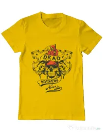 Tricou ADLER barbat Dead rockers Galben