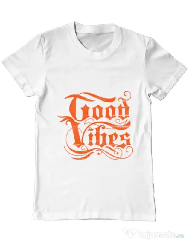 Tricou ADLER barbat Good vibes Alb