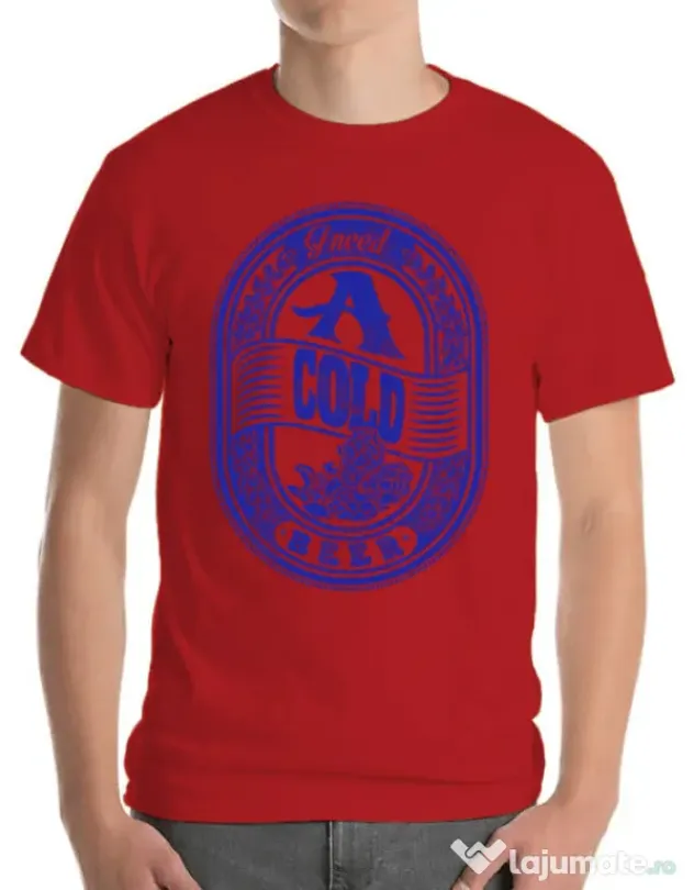 Tricou ADLER barbat I need beer Rosu