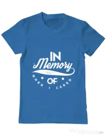 Tricou ADLER barbat In memory of when I cared Albastru azuriu