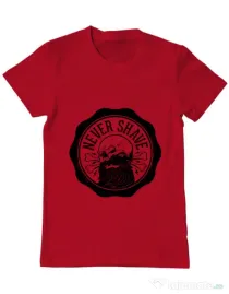 Tricou ADLER barbat Never shave Rosu