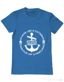 Tricou ADLER barbat Old sailor tradition Albastru azuriu