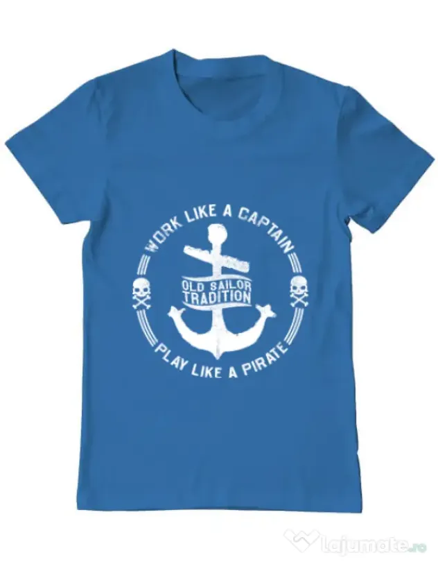 Tricou ADLER barbat Old sailor tradition Albastru azuriu