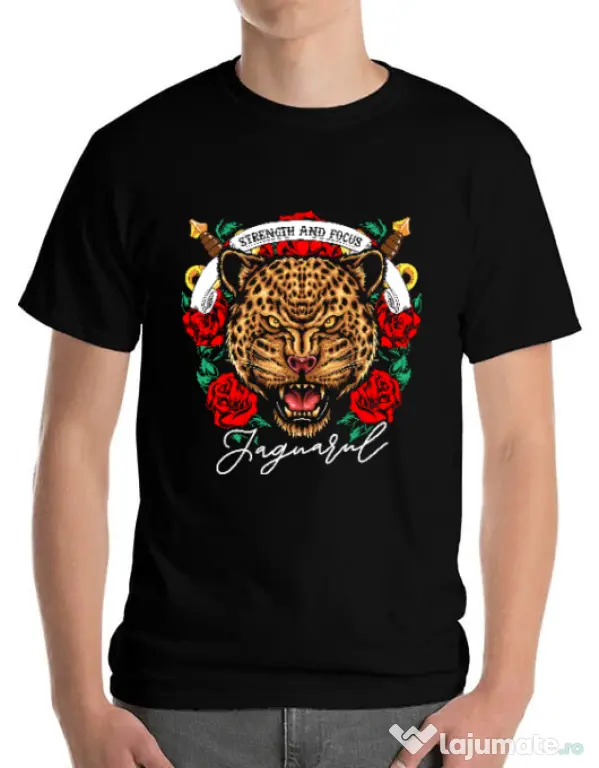 Tricou ADLER barbat Strenght and focus Negru
