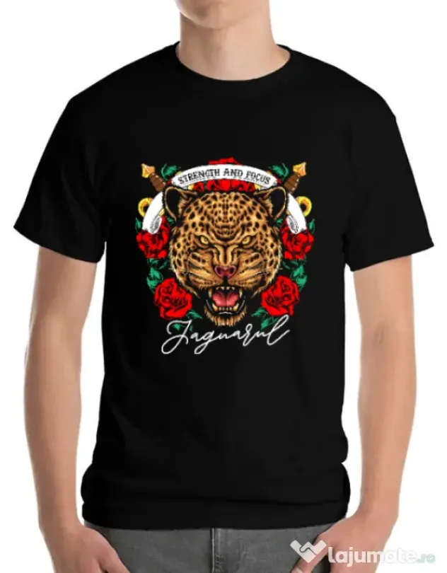 Tricou ADLER barbat Strenght and focus Negru