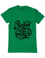 Tricou ADLER barbat Pardon my fucking french Verde mediu