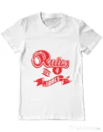 Tricou ADLER barbat Rules are for fools Alb