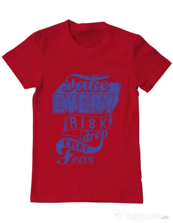 Tricou ADLER barbat Take every risk Rosu