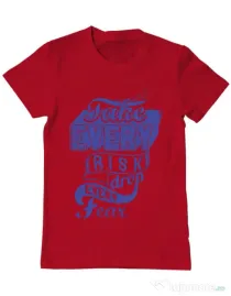 Tricou ADLER barbat Take every risk Rosu
