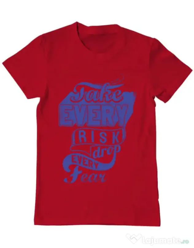 Tricou ADLER barbat Take every risk Rosu