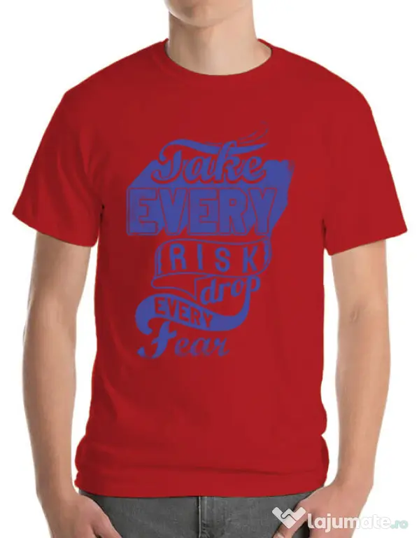 Tricou ADLER barbat Take every risk Rosu