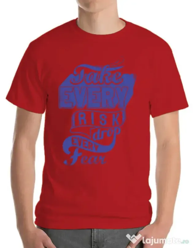 Tricou ADLER barbat Take every risk Rosu