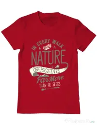 Tricou ADLER barbat Walk of nature Rosu