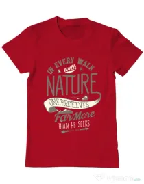 Tricou ADLER barbat Walk of nature Rosu