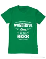 Tricou ADLER barbat Wonderful time of the beer Verde mediu