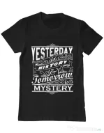 Tricou ADLER barbat Yesterday is history Negru