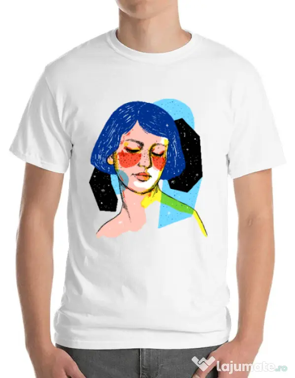 Tricou ADLER barbat Dreamy girl Alb