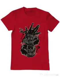 Tricou ADLER barbat Actions speak louder Rosu