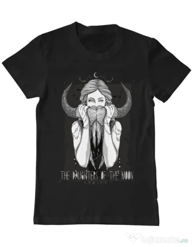 Tricou ADLER barbat The Daughters Of The Moon Negru
