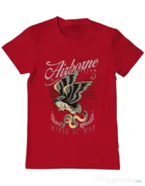 Tricou ADLER barbat Wings of war Rosu