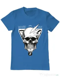 Tricou ADLER barbat White noise Albastru azuriu