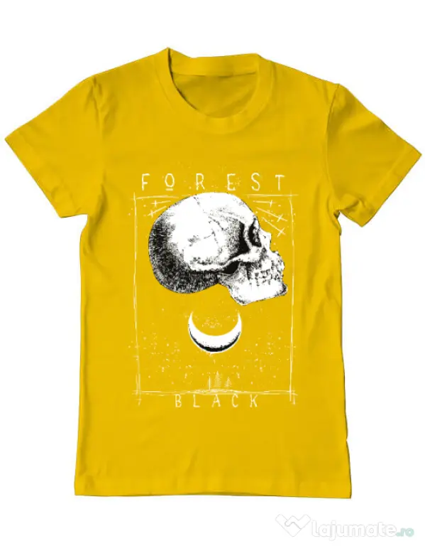 Tricou ADLER barbat Forest Black Galben