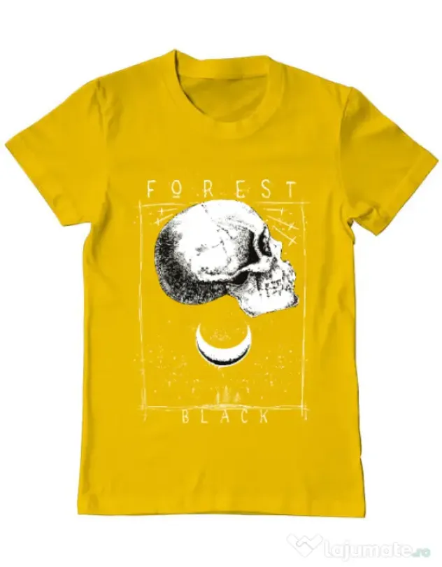Tricou ADLER barbat Forest Black Galben