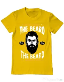 Tricou ADLER barbat The beard choice Galben