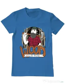 Tricou ADLER barbat Wood you be mine Albastru azuriu