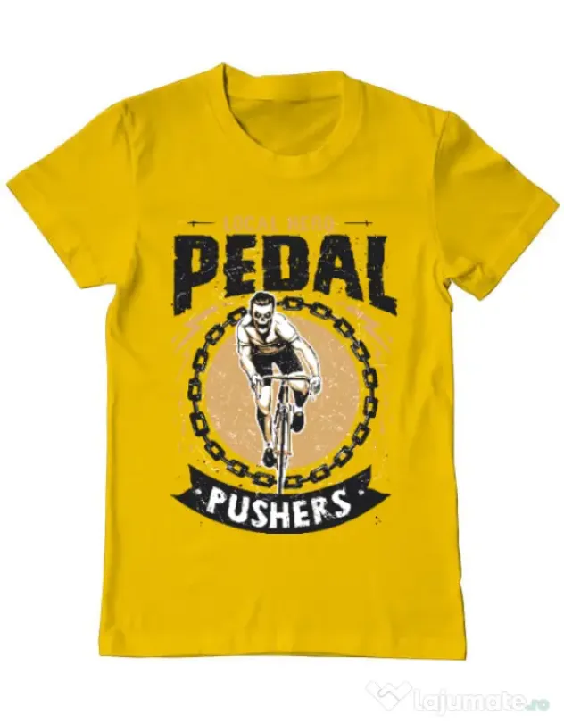Tricou ADLER barbat Pedal pushers Galben